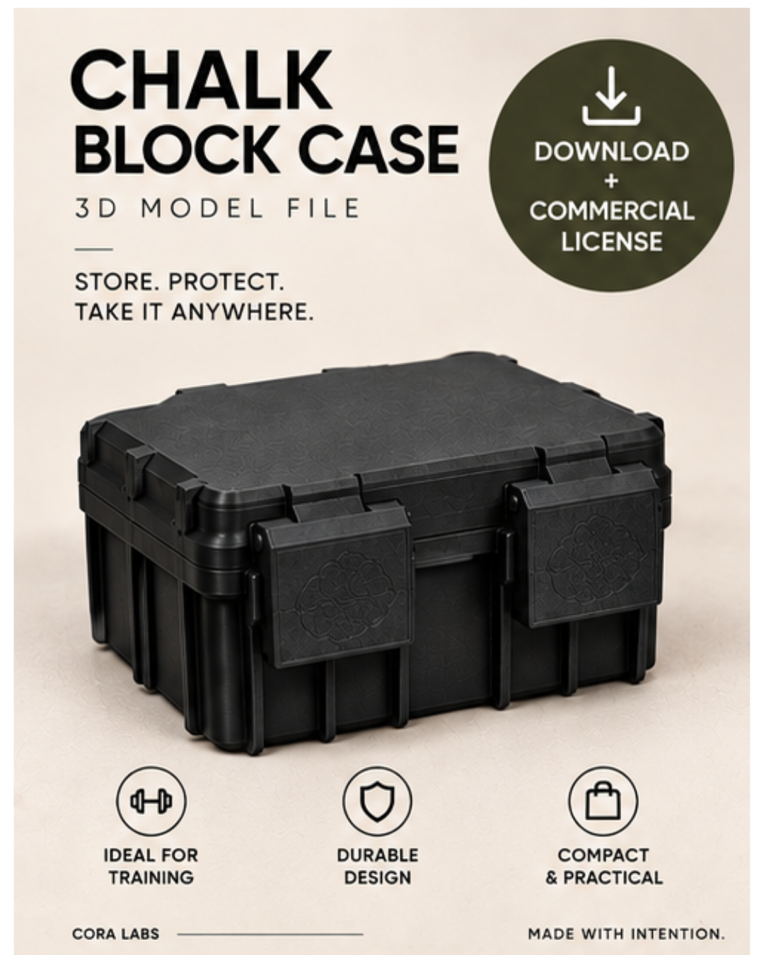 Porta Magnésio (Chalk Block Case) - Arquivo Digital + Licença Comercial
