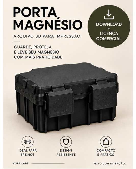 Porta Magnésio (Chalk Block Case) - Arquivo Digital + Licença Comercial