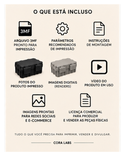 Porta Magnésio (Chalk Block Case) - Arquivo Digital + Licença Comercial