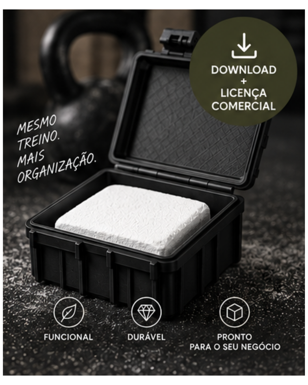 Porta Magnésio (Chalk Block Case) - Arquivo Digital + Licença Comercial