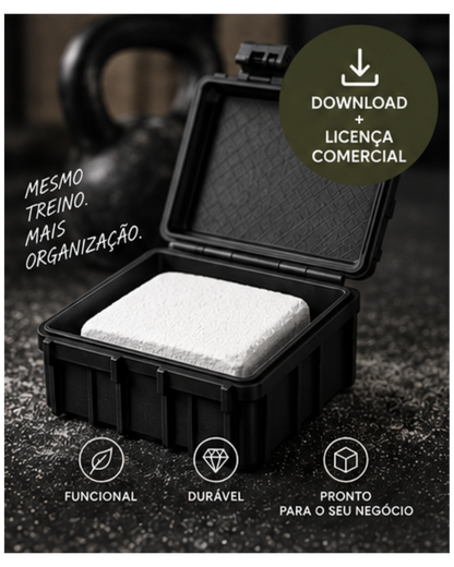 Porta Magnésio (Chalk Block Case) - Arquivo Digital + Licença Comercial