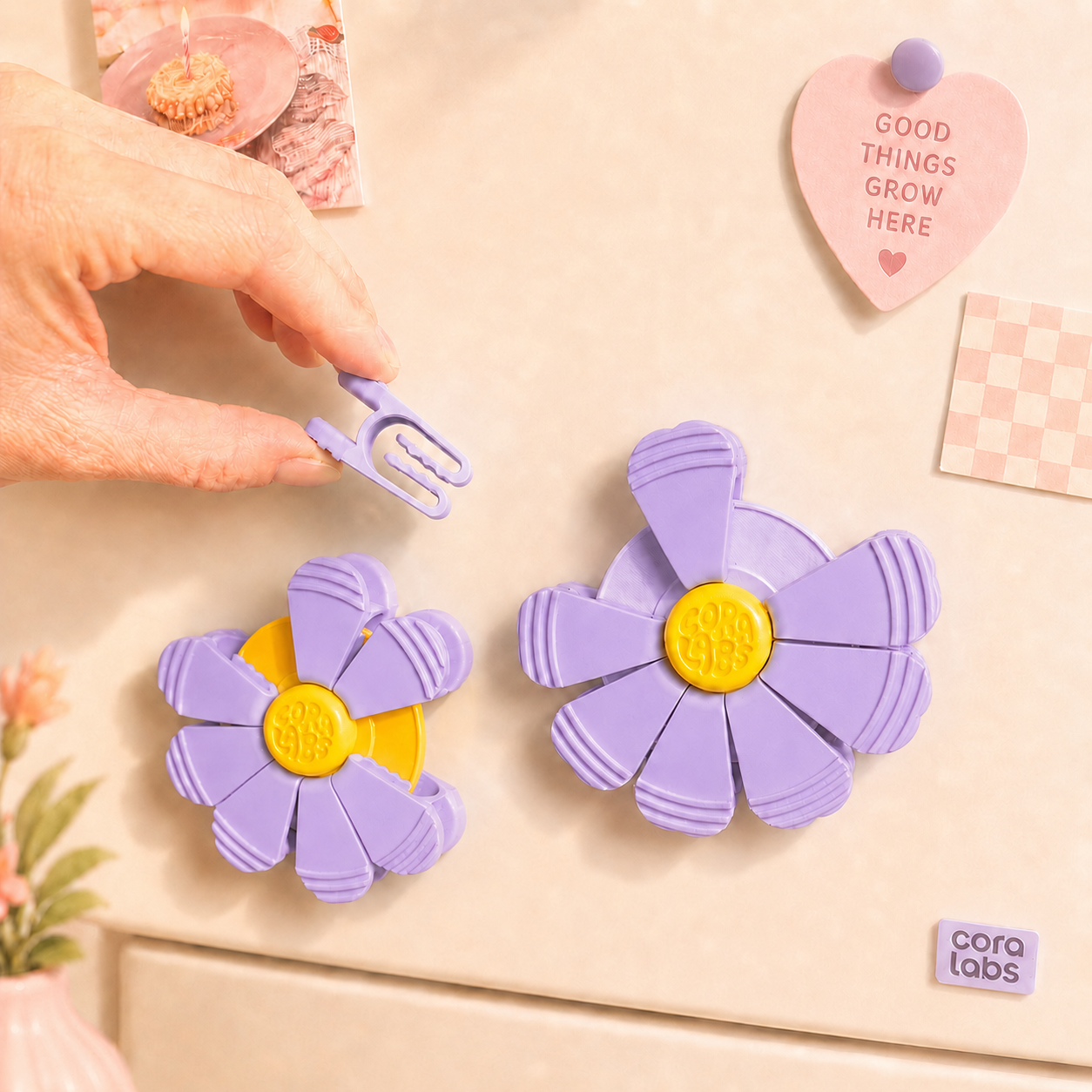 BloomClips | Flor Magnética com Clipes para Embalagens