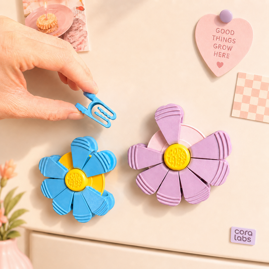 BloomClips | Flor Magnética com Clipes para Embalagens