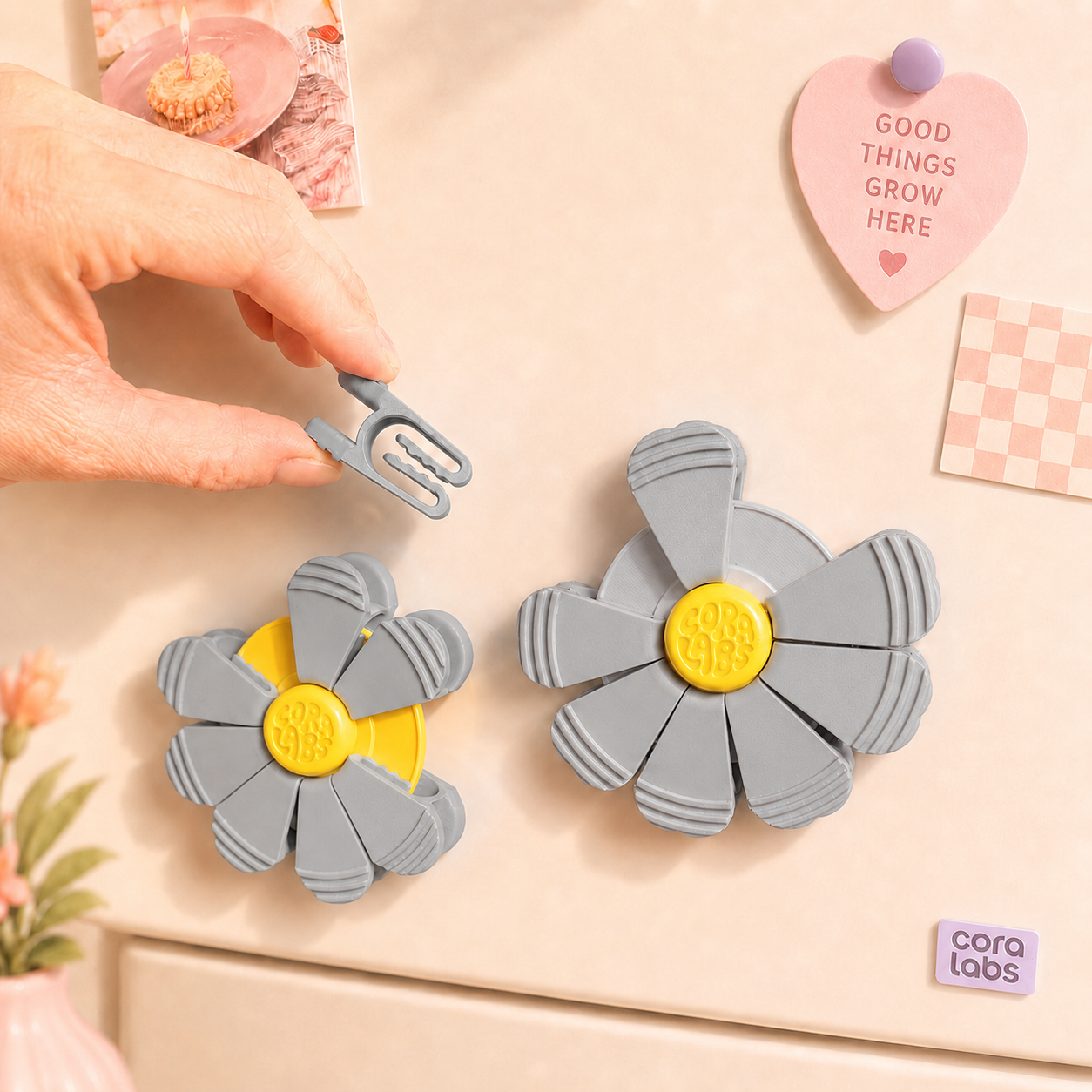 BloomClips | Flor Magnética com Clipes para Embalagens