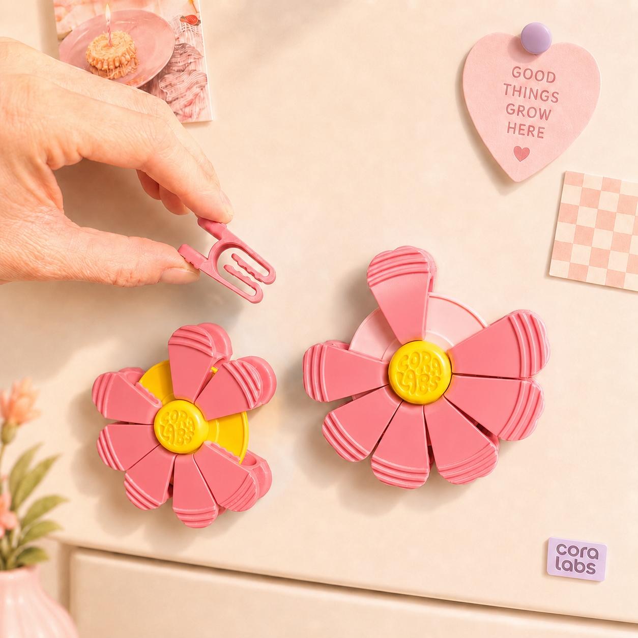 BloomClips | Flor Magnética com Clipes para Embalagens