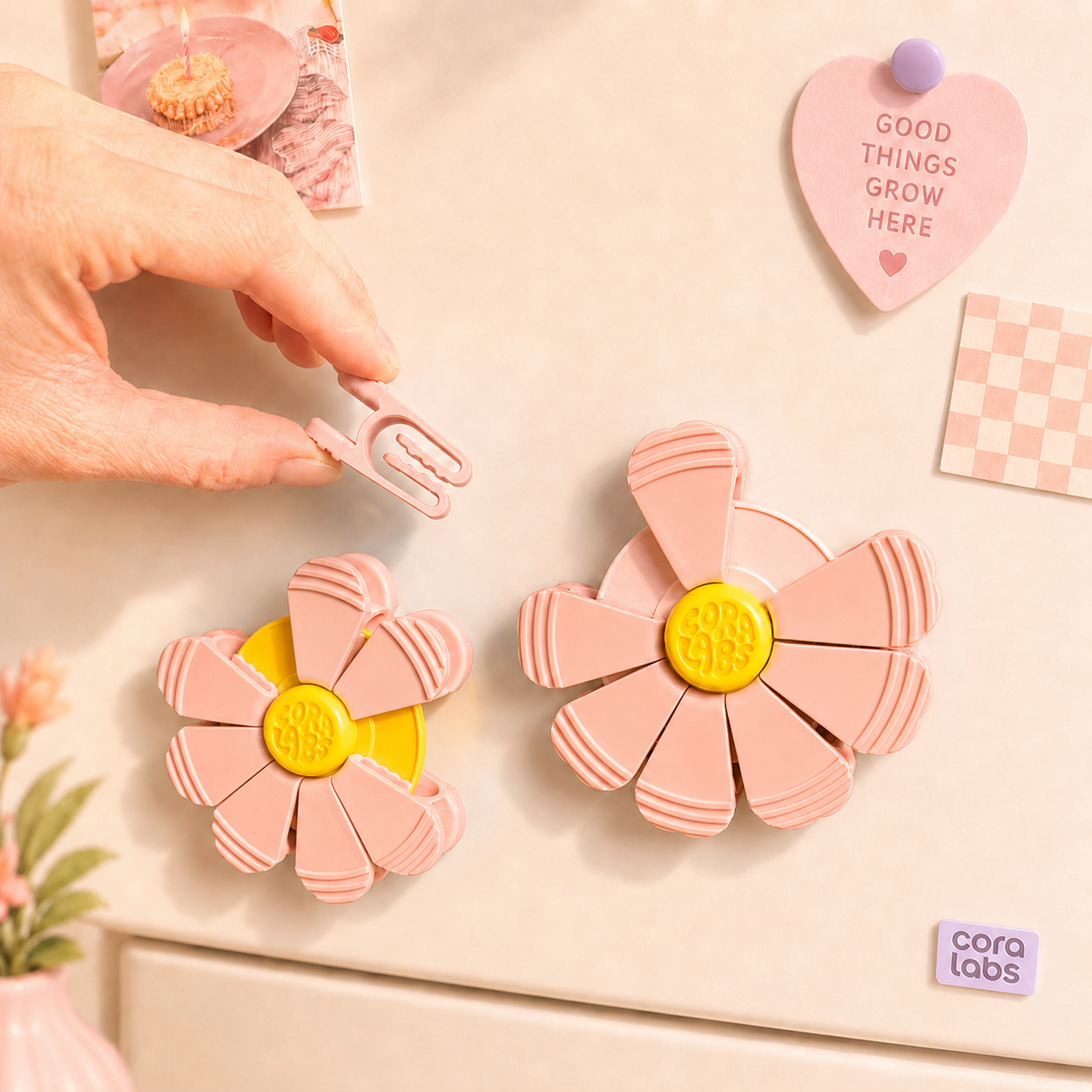 BloomClips | Flor Magnética com Clipes para Embalagens