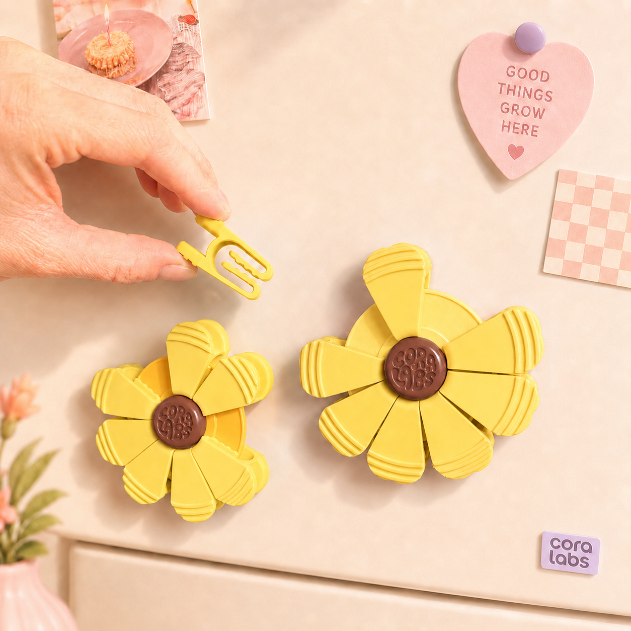 BloomClips | Flor Magnética com Clipes para Embalagens