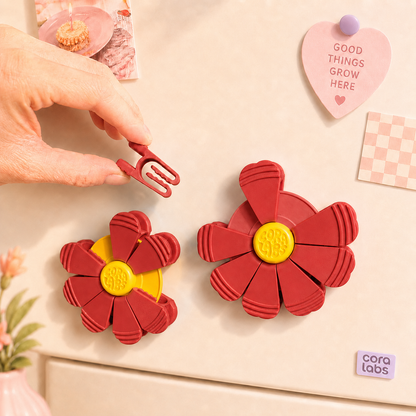 BloomClips | Flor Magnética com Clipes para Embalagens