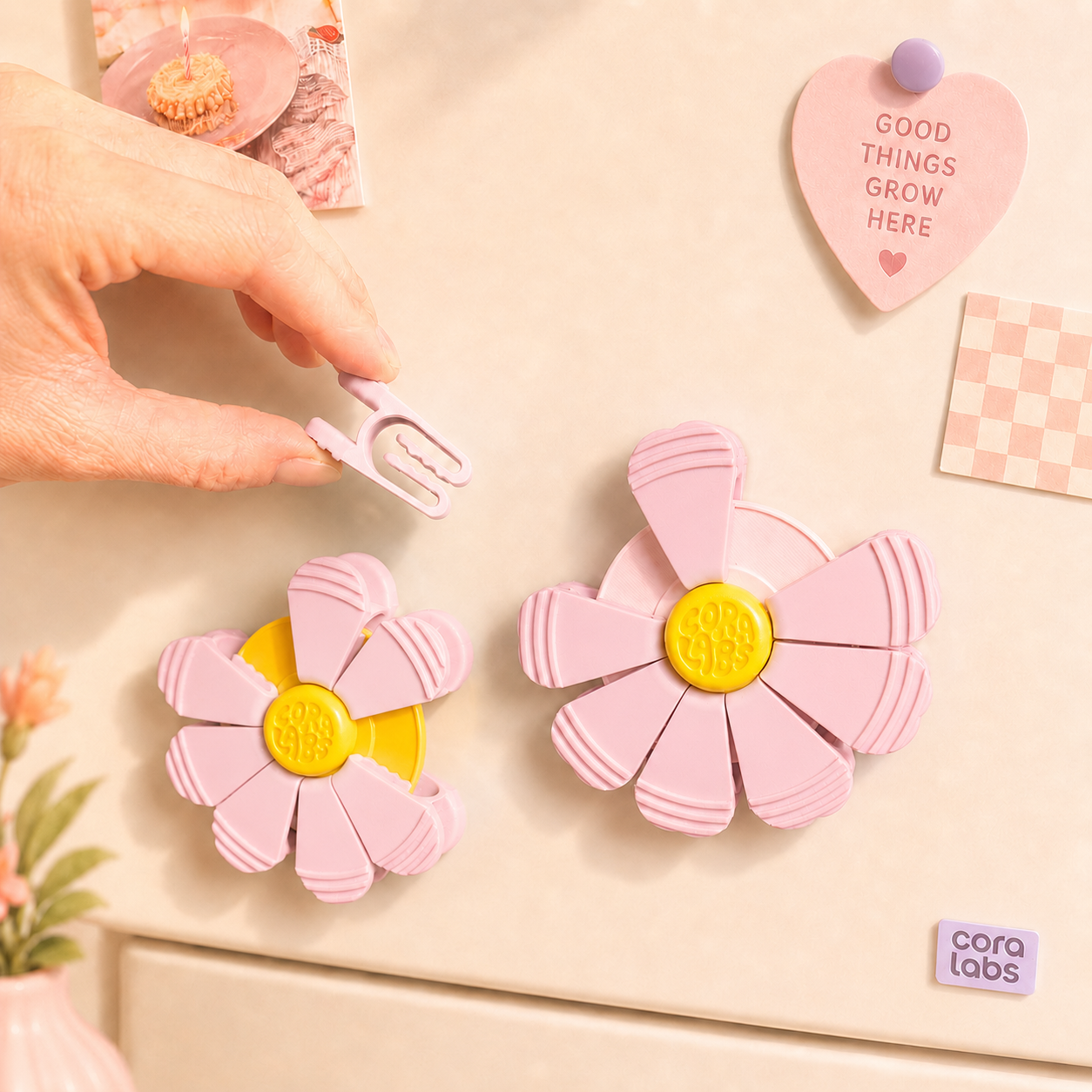 BloomClips | Flor Magnética com Clipes para Embalagens