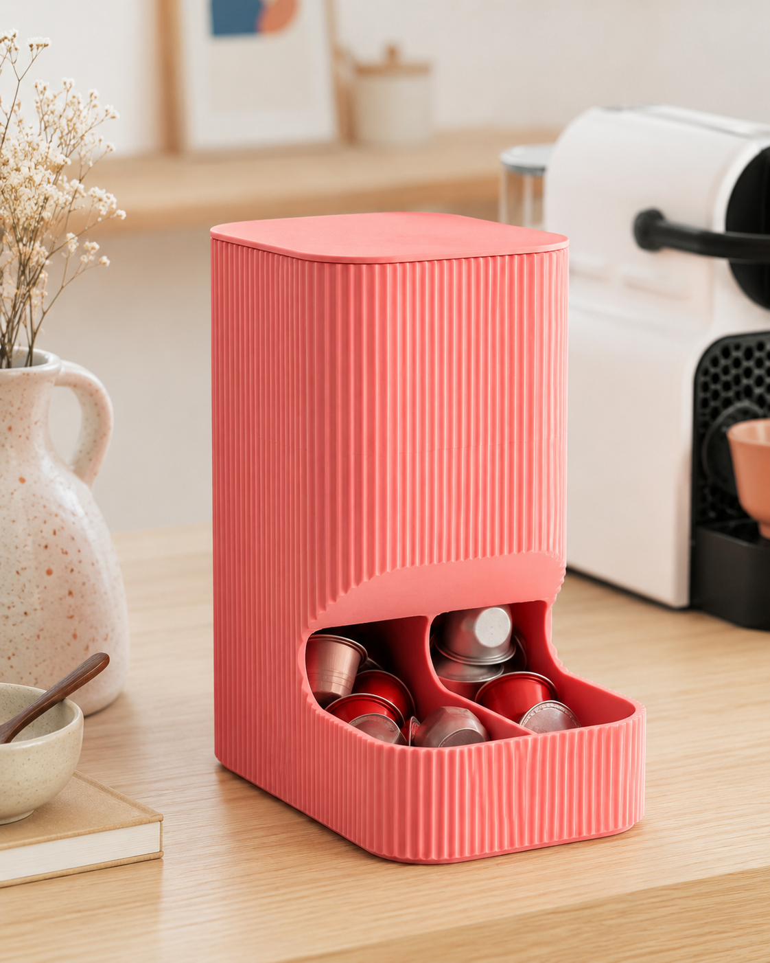 Fluxo Matinal | Dispenser Vertical para Cápsulas de Café