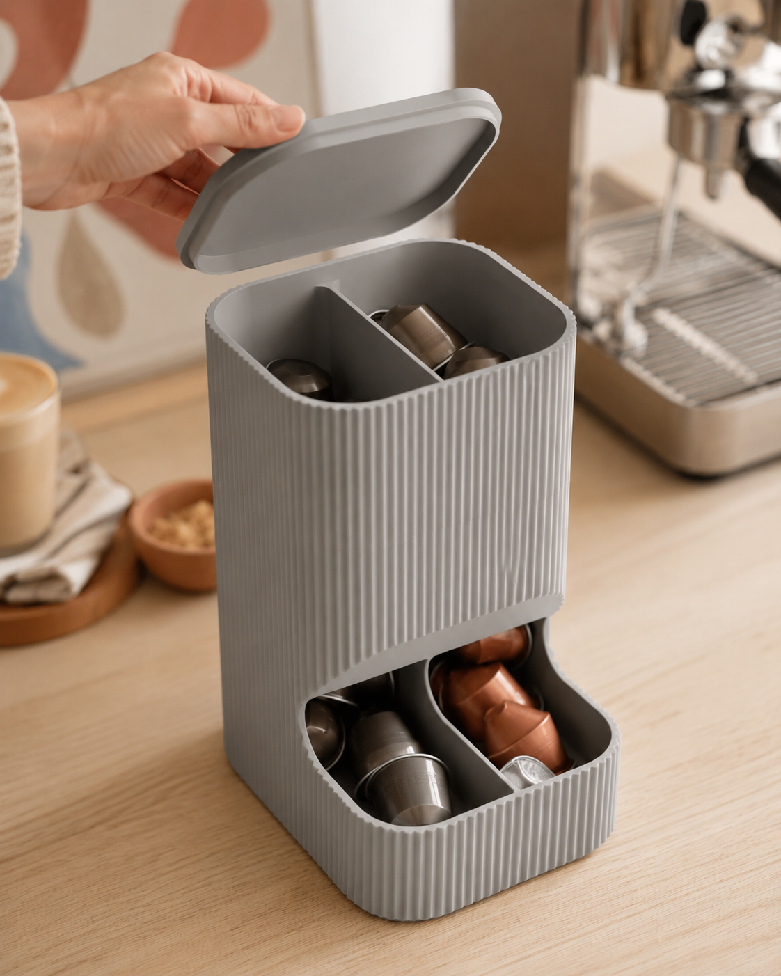 Fluxo Matinal | Dispenser Vertical para Cápsulas de Café