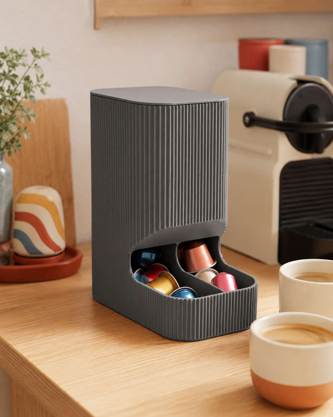 Fluxo Matinal | Dispenser Vertical para Cápsulas de Café
