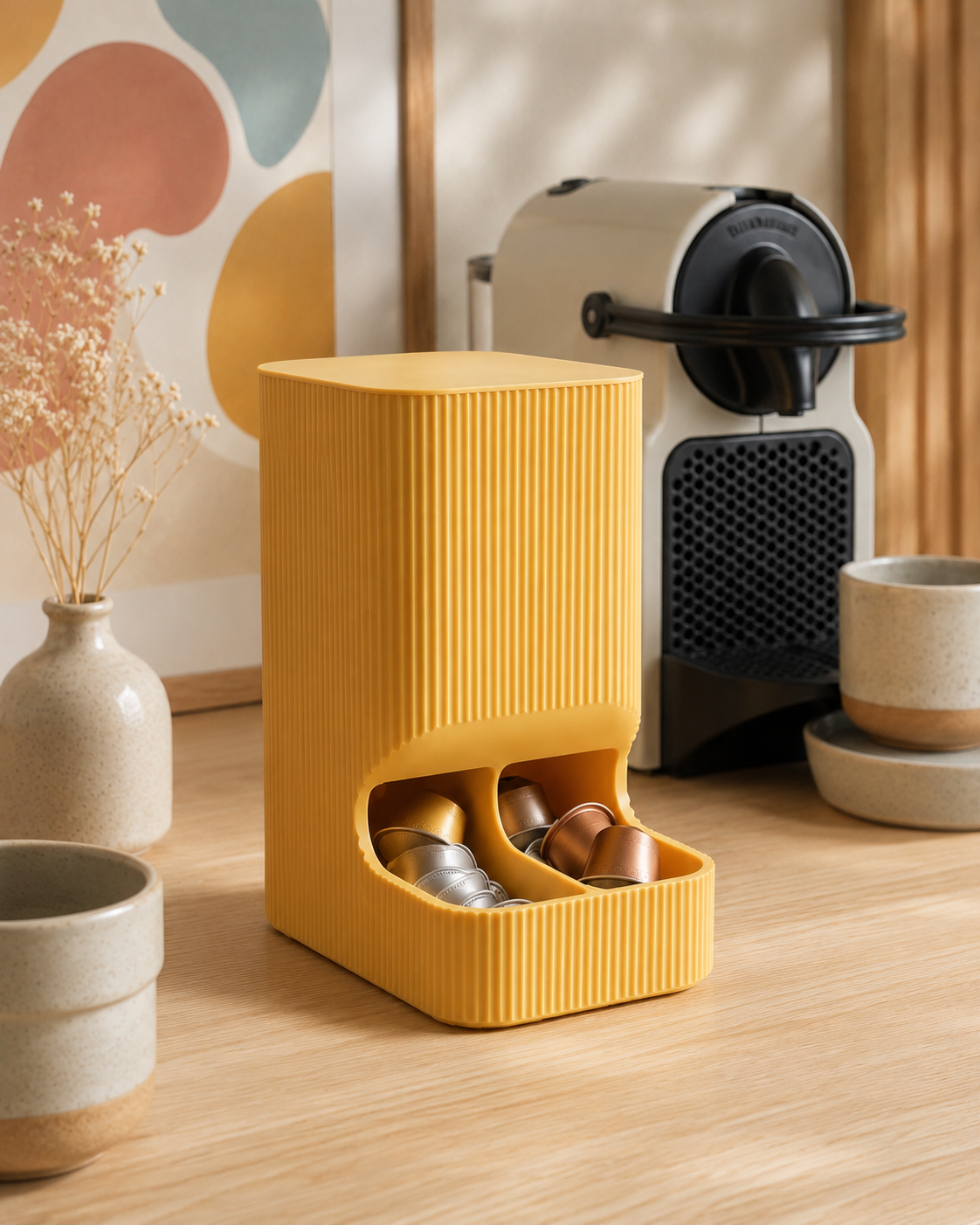 Fluxo Matinal | Dispenser Vertical para Cápsulas de Café