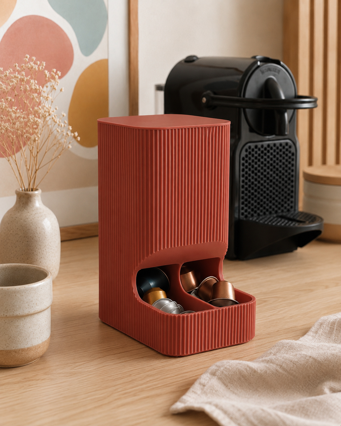 Fluxo Matinal | Dispenser Vertical para Cápsulas de Café