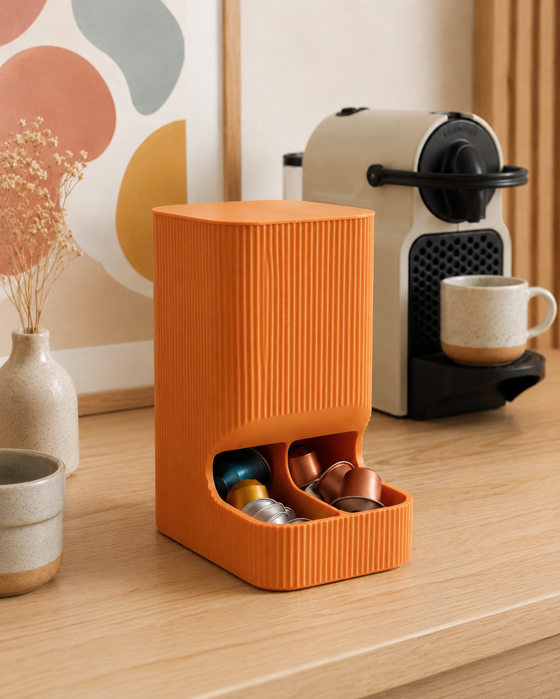 Fluxo Matinal | Dispenser Vertical para Cápsulas de Café