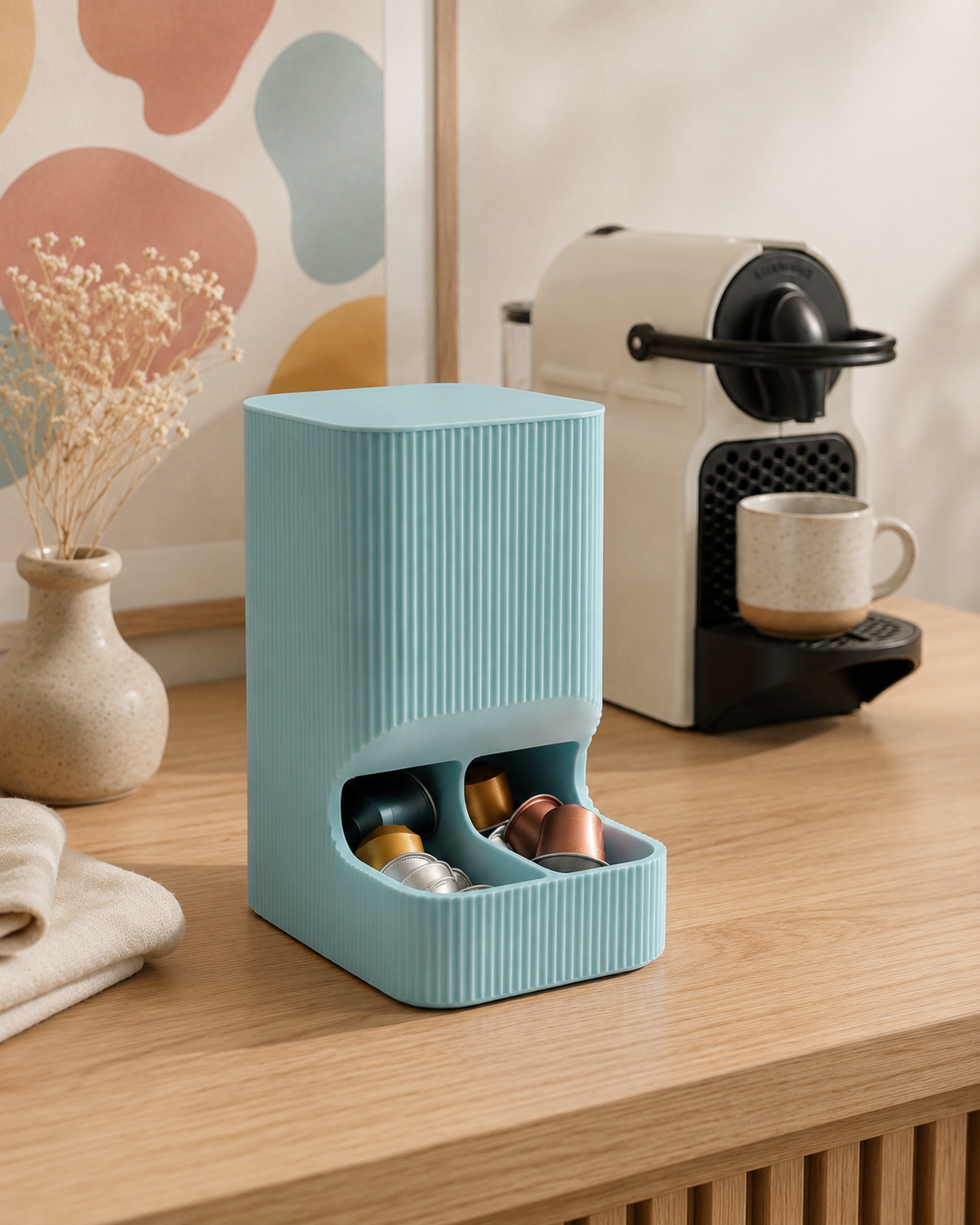 Fluxo Matinal | Dispenser Vertical para Cápsulas de Café